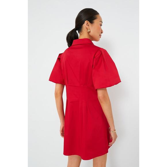 TUCKERNUCK Red Mini Delaney Dress Size L NWT Retail $148 Tuckernuck - Picture 2 of 7
